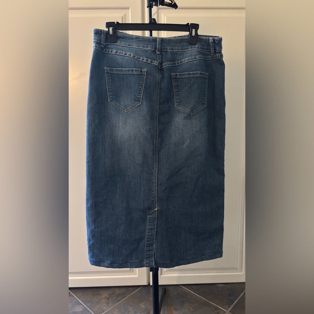 Christopher & Banks Light Blue Denim Skirt